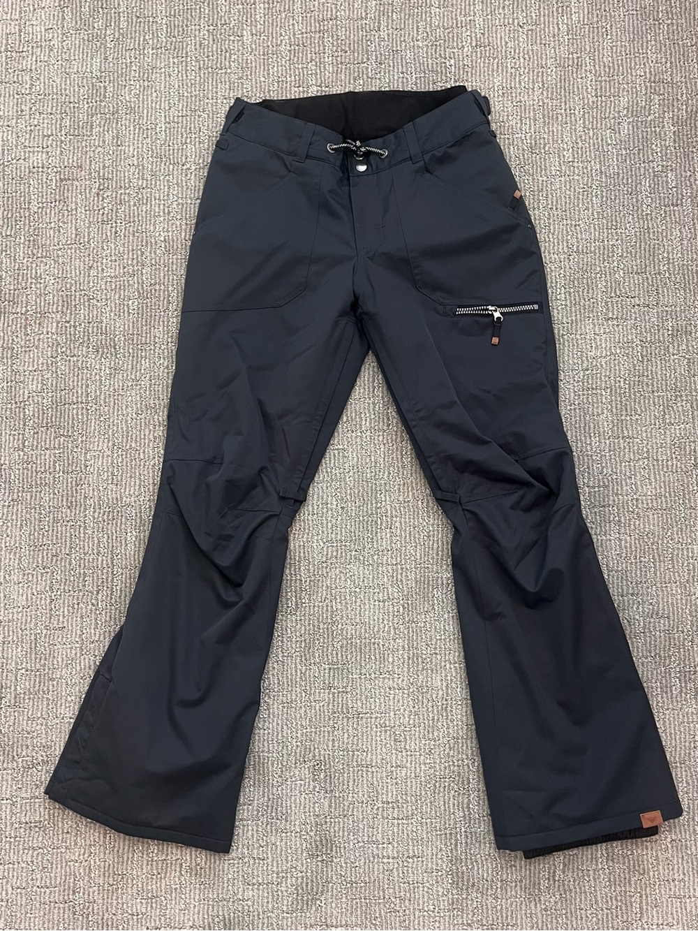 Roxy Black Cargo Ski Pants with Zip Thigh Pocket